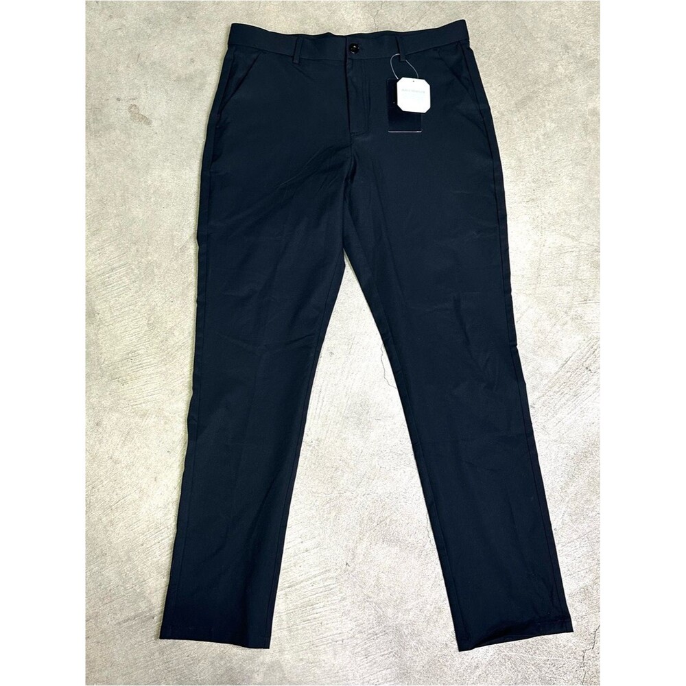 LIBIN Men’s Black Waterproof Golf Dress Pants Slim Fit Stretch 33x30 NWT